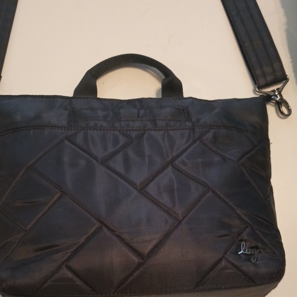 Lug Black Quilted Crossbody Bag with Adjustable Strap perfect travel Crossbody